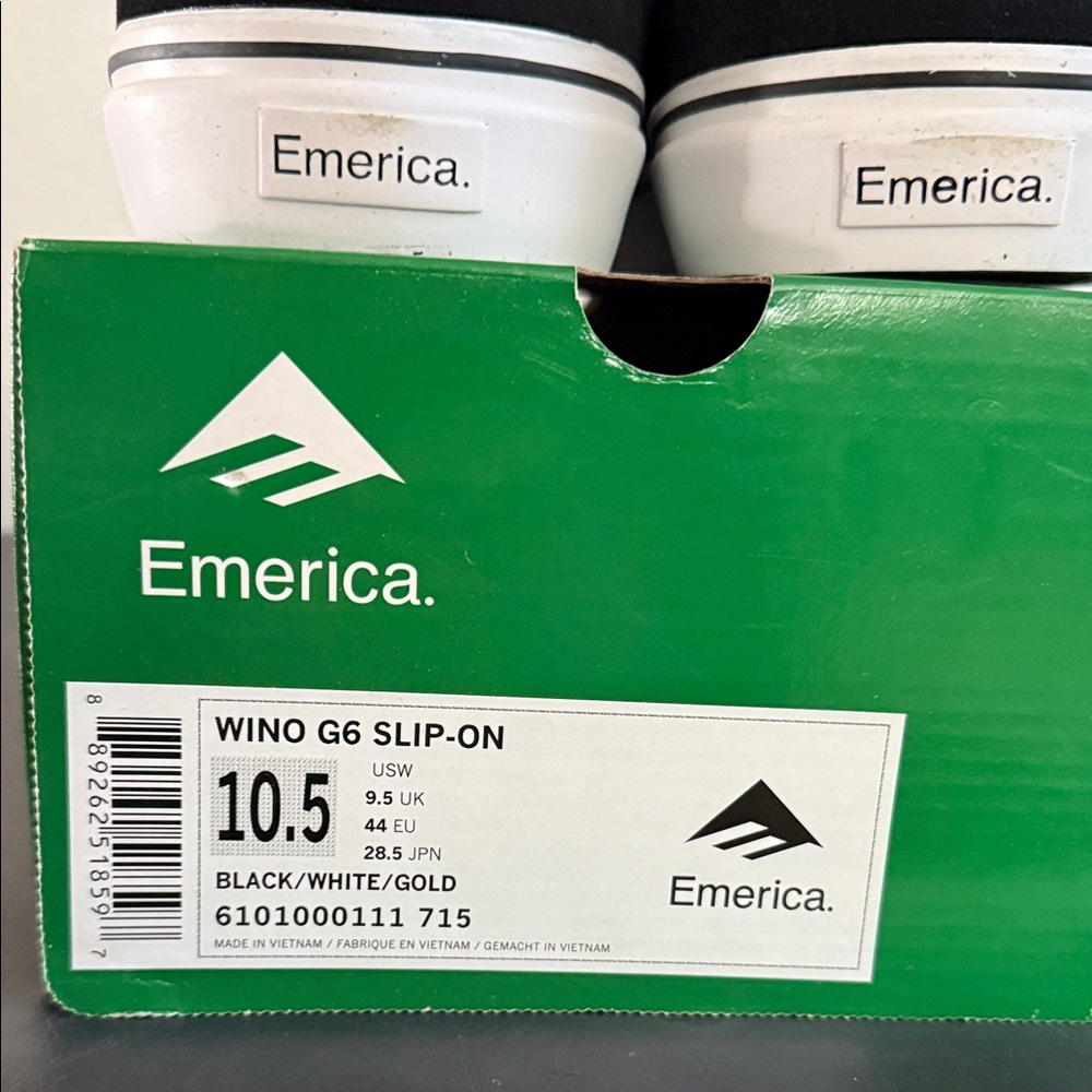 Emerica WINO G6 Black Slip-On Shoes - Picture 2 of 5